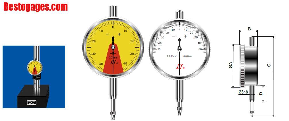 Dial Comparators ±0.05mm-±0.4mm - Bestogages